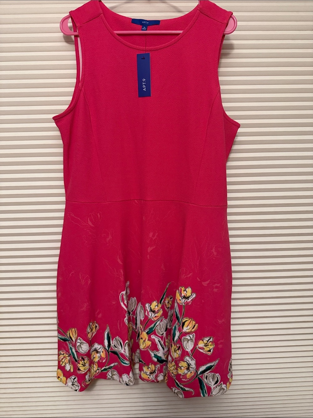 Apt 9 women’s XL pink floral sundress with pockets